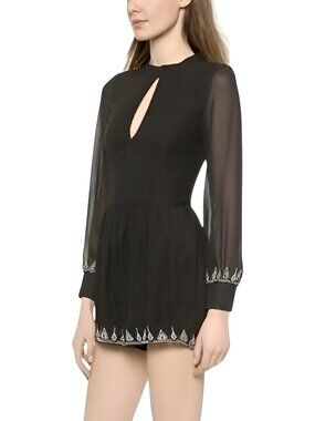 Anthropologie House Of Harlow 1960 Women's Hendrix Romper Black Size Small